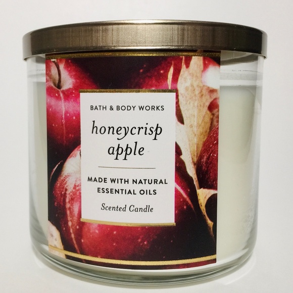 Bath & Body Works Accents Honeycrisp Apple 3 Wick Candle Poshmark